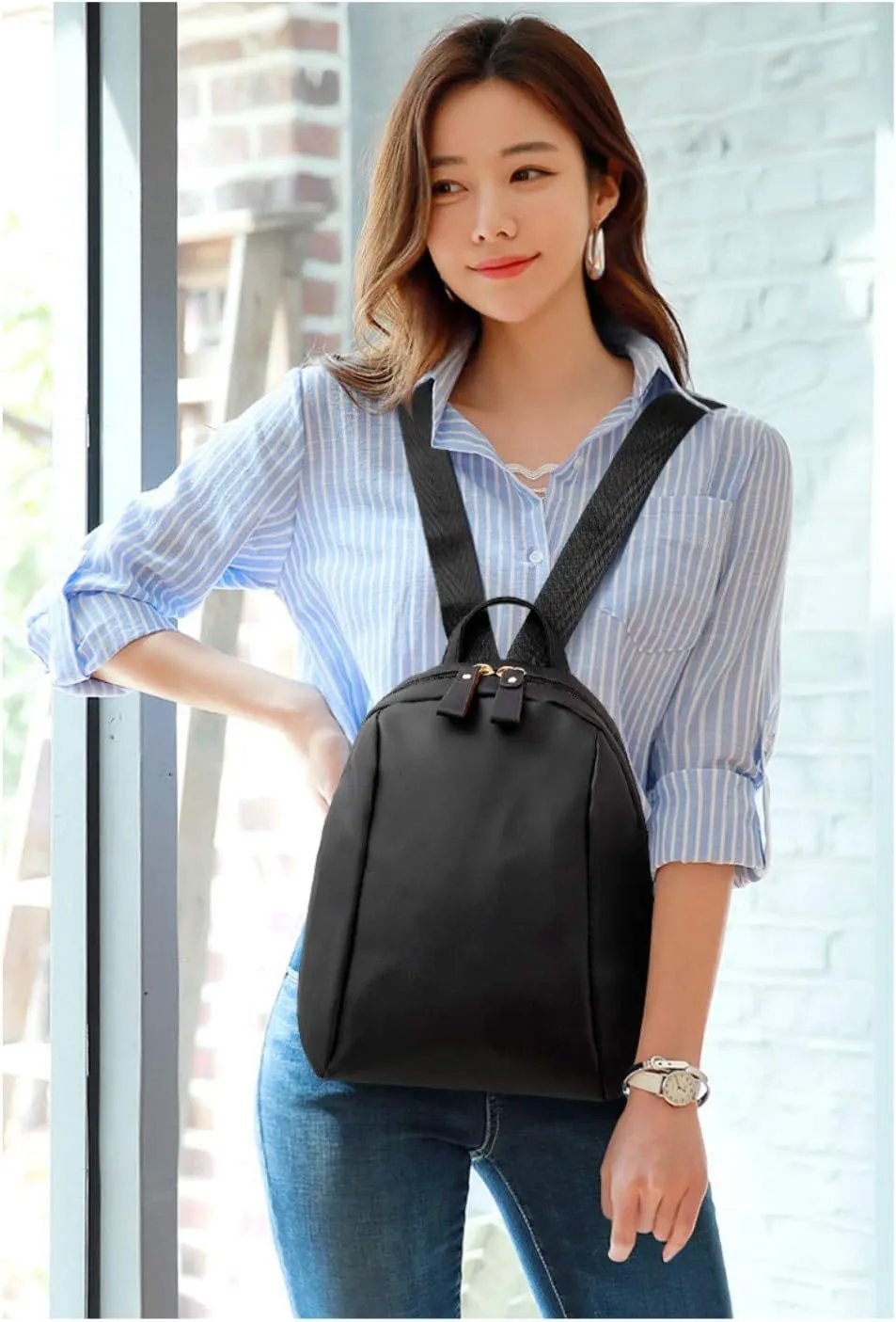 Fashion Women 4pcs Bag Set Nylon Soft Handbag Should Bag Tote Clutch