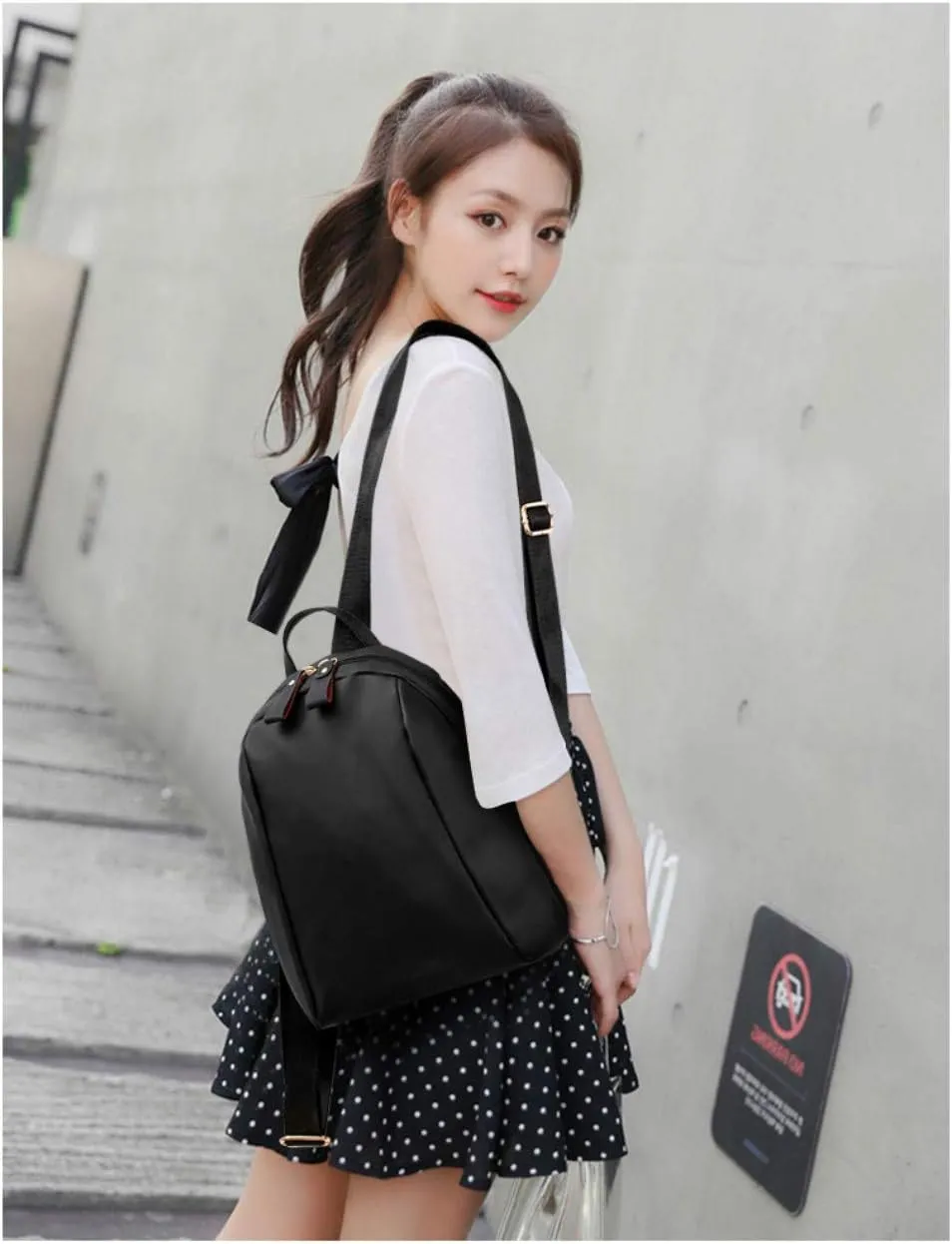 Fashion Women 4pcs Bag Set Nylon Soft Handbag Should Bag Tote Clutch
