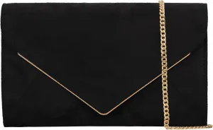 Faux Suede Women Evening Bag Foldover Clutch Purse Cocktail Prom Party Formal Envelope Handbag