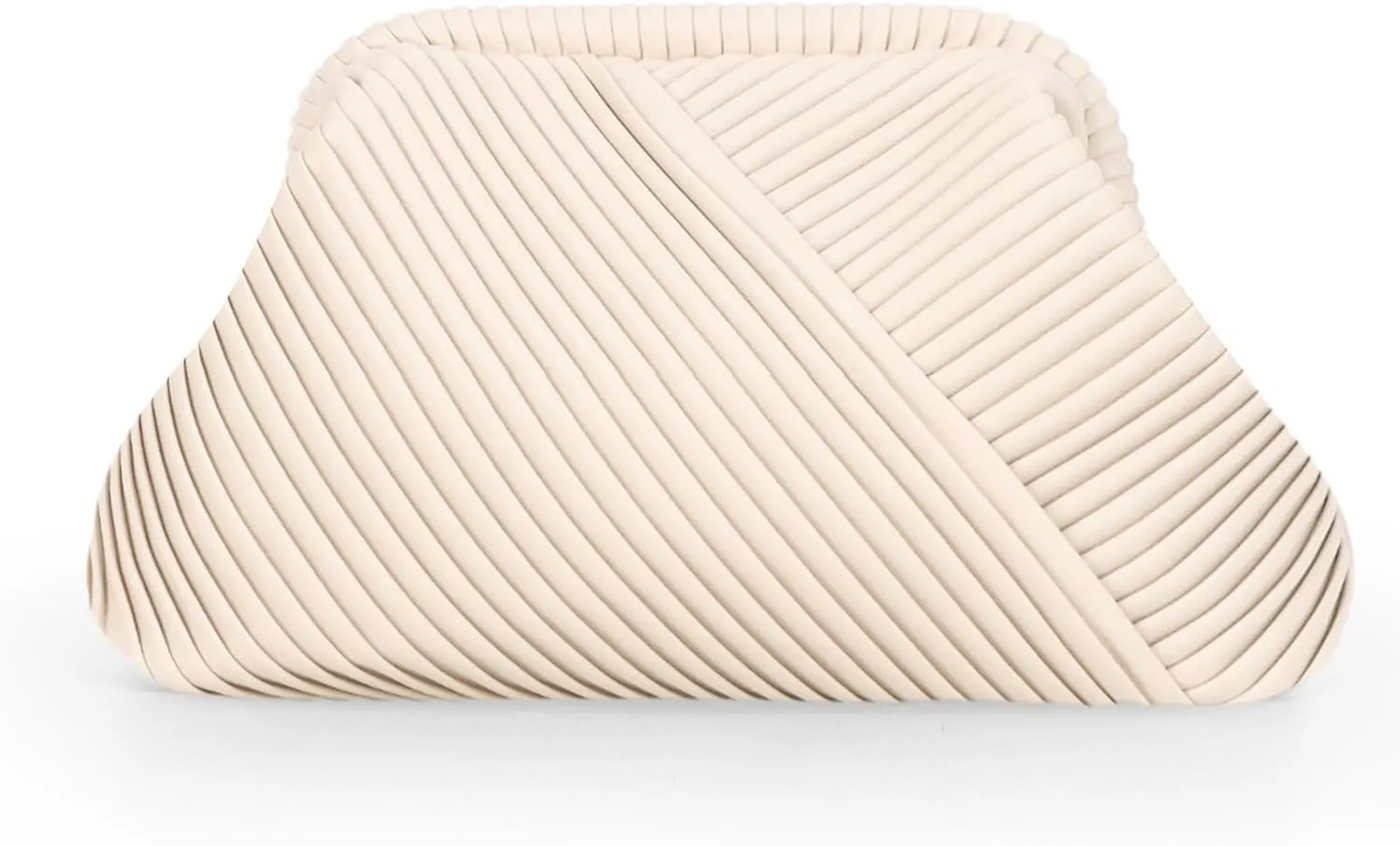 Fecialy Ruched Clutch Purse for Women Formal PU Leather Evening Bag Soft Pleated Handbags with Chain Crossbody Bag