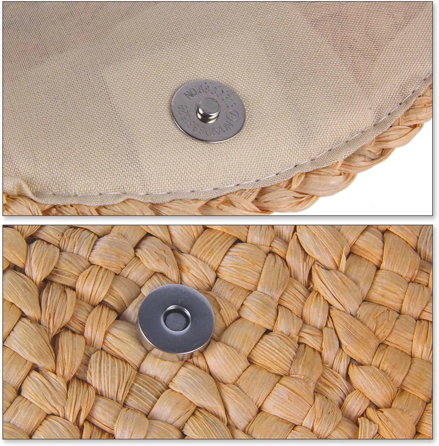 Fecialy Straw Clutch Purses Straw Purses for Women Envelope Woven Clutch Handbags Summer Beach Bags