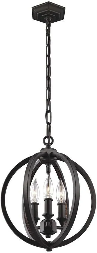 Feiss Lighting-Corinne-Mini-Pendant 3 Light in Transitional Style-11.25 Inch Wide by 14 Inch High-Oil Rubbed Bronze Fini