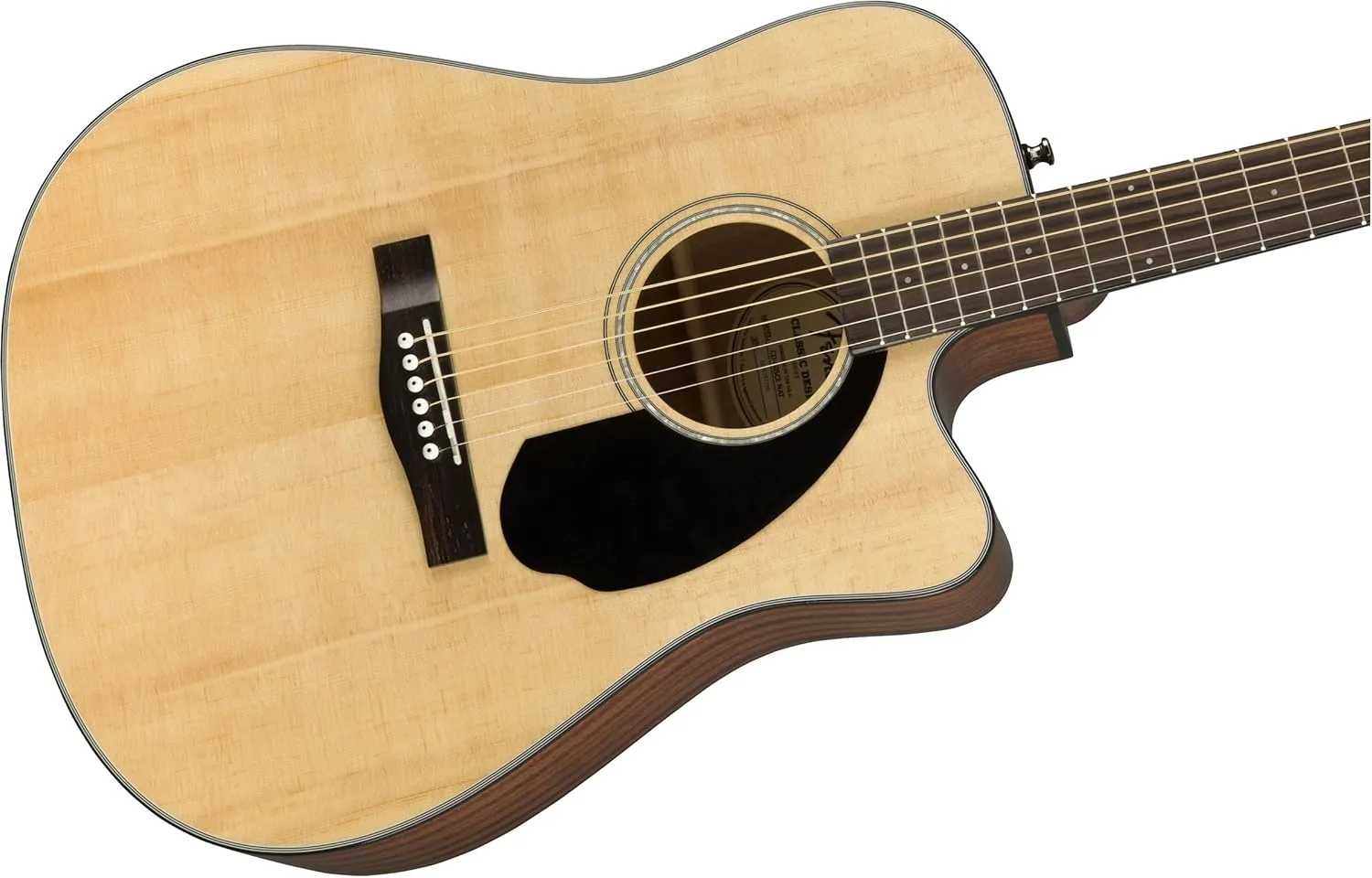 Fender CD-60SCE Solid Top Dreadnought Acoustic-Electric Guitar - Natural Bundle with Hard Case, Instrument Cable, Tuner, Strap, Strings, Picks, Austin Bazaar Instructional DVD, and Polishing Cloth