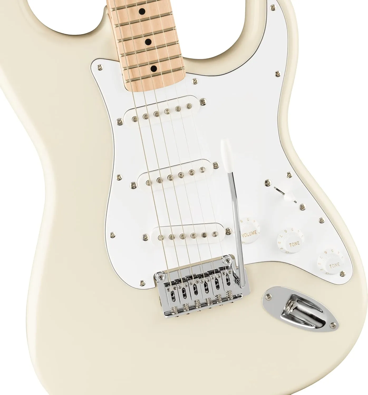Fender Squier Affinity Series Stratocaster Electric Guitar - Olympic White with Maple Fingerboard