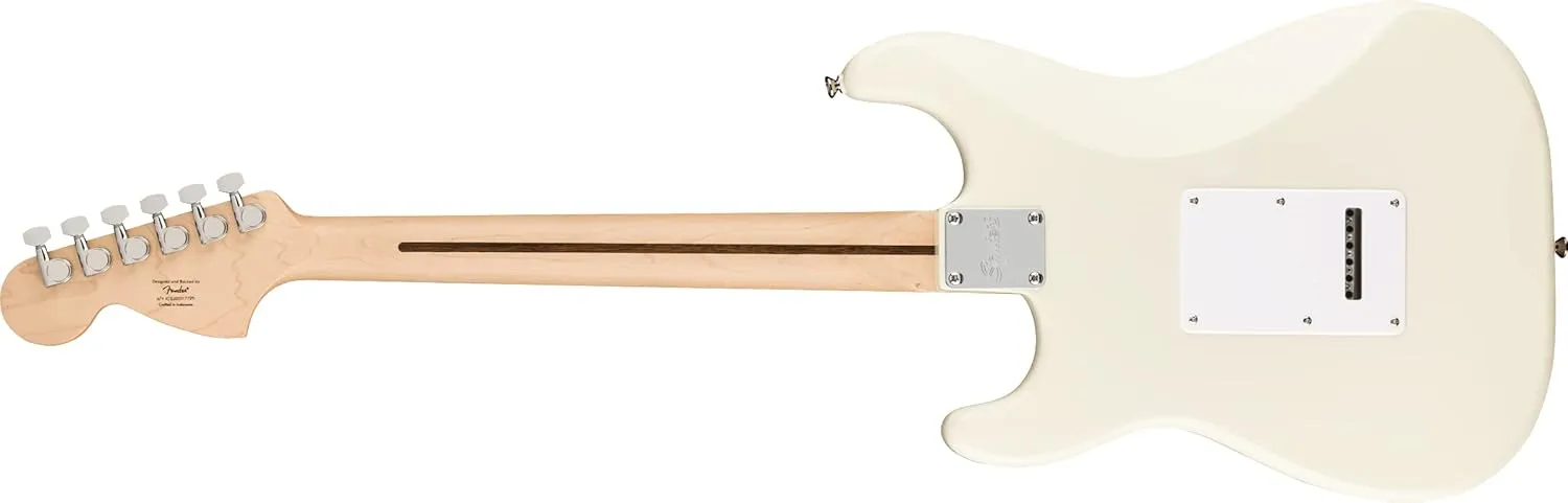 Fender Squier Affinity Series Stratocaster Electric Guitar - Olympic White with Maple Fingerboard