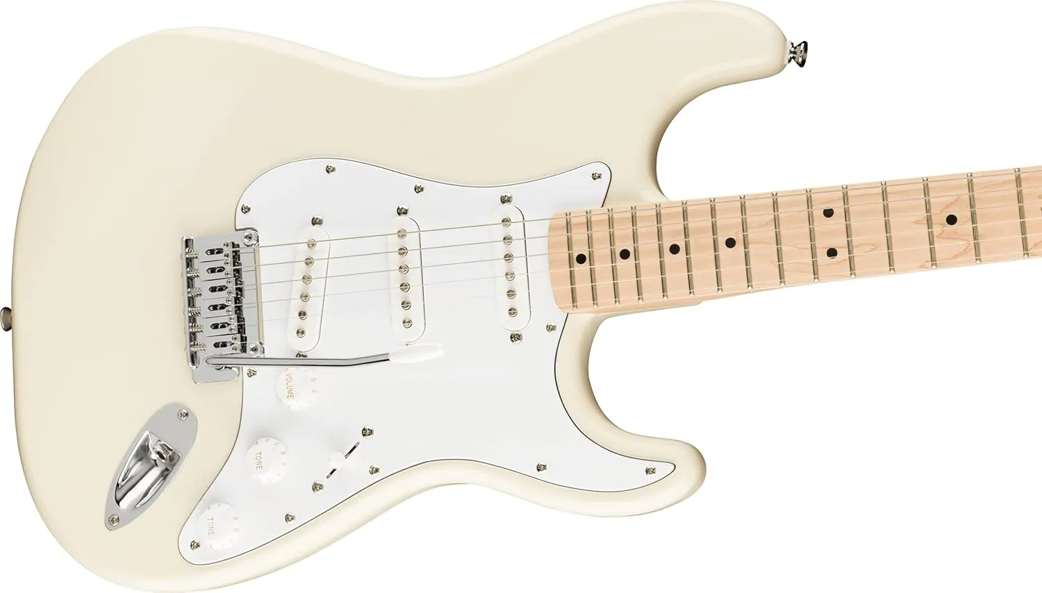 Fender Squier Affinity Series Stratocaster Electric Guitar - Olympic White with Maple Fingerboard
