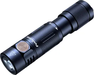 FENIX E05R LED Mini Key Chain Flashlight, USB Rechargeable, Brightness: Up to 400 Lumens, Black, Total Length: 2.7 inches (68 mm)