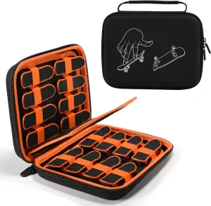 Fingerboard Case, Fingerboard Carrying Case for Teck Deck Ultra DLX Finger Skateboards, Fingerboard Storage Case Compatible with 16pcs Mini Skateboards (Case Only)