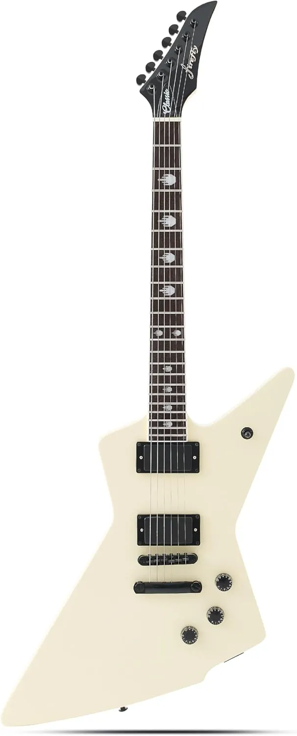 Firefly FFLX Solid Body Electric Guitar,Mahogany Guitar body,Stainless steel and ball end frets,rosewood fretboard(Gloss Cream Color)