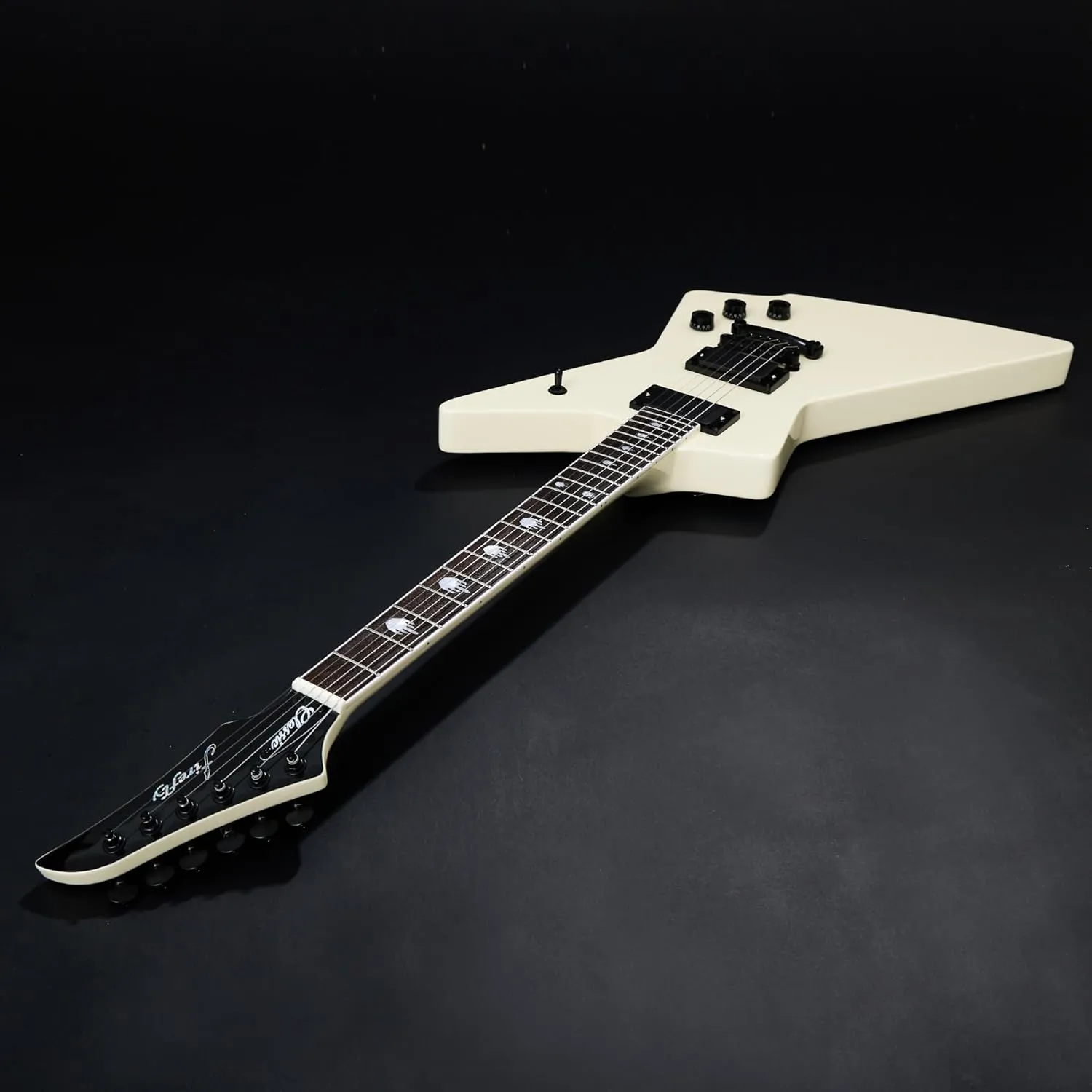 Firefly FFLX Solid Body Electric Guitar,Mahogany Guitar body,Stainless steel and ball end frets,rosewood fretboard(Gloss Cream Color)