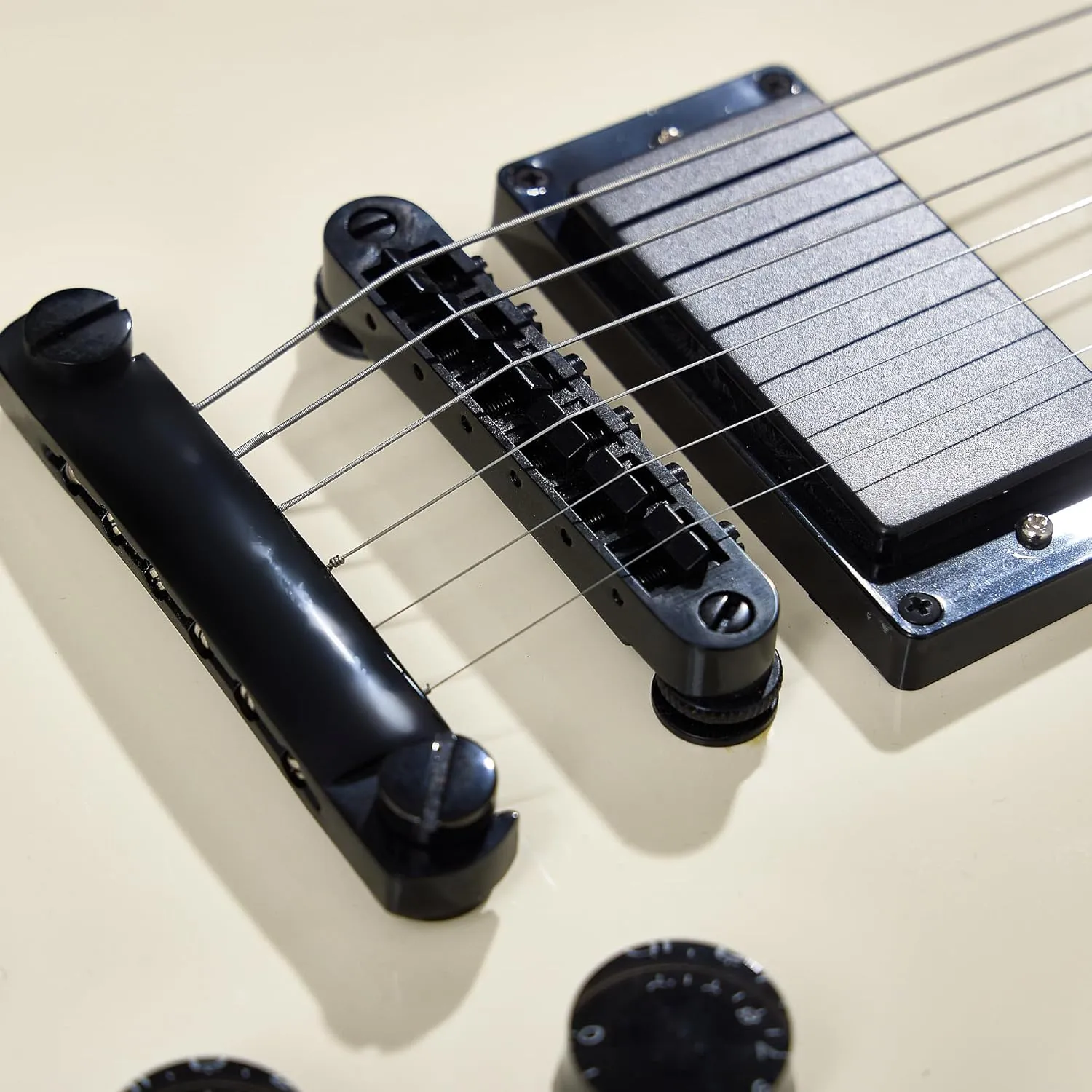 Firefly FFLX Solid Body Electric Guitar,Mahogany Guitar body,Stainless steel and ball end frets,rosewood fretboard(Gloss Cream Color)