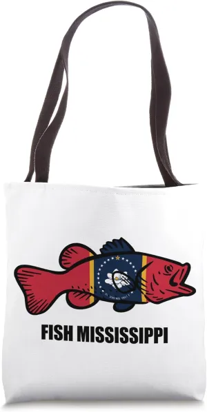 Fish Mississippi Flag Tote Bag
