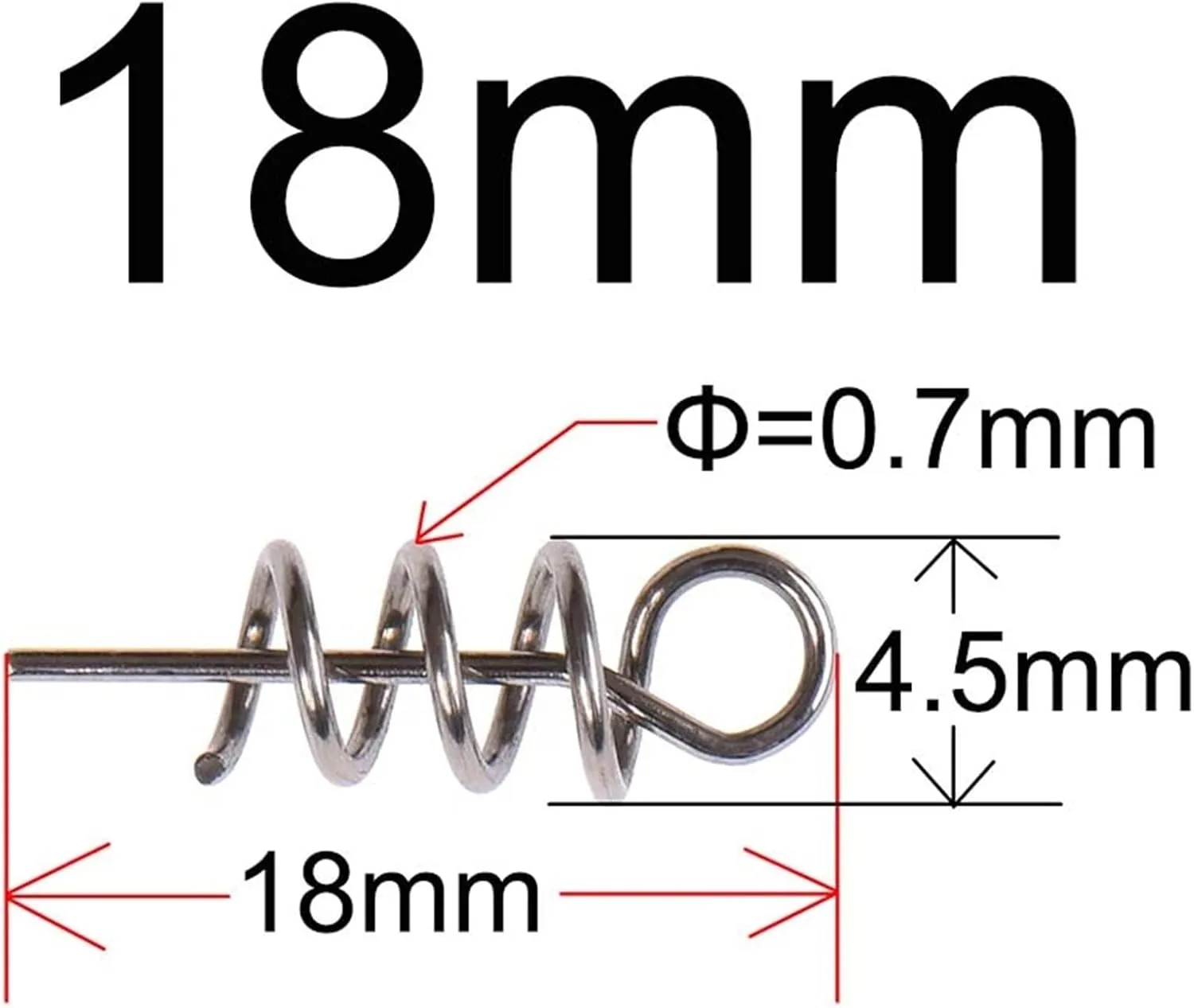 Fishhook 20/40/100 Pcs/Lot Stainless Steel Spring Lock Pin Fishing Pin Screw Crank Hook Spring Twist Lock Fishing Connector Swivel Snap Soft Lure Tackle fishhooks