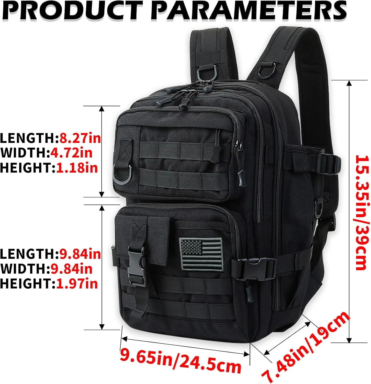 Fishing Backpack Fishing Tackle Storage Bag Fishing Gear and Equipment with Rod Holder Fishing Tackle Shoulder Sling Bag (Black2)