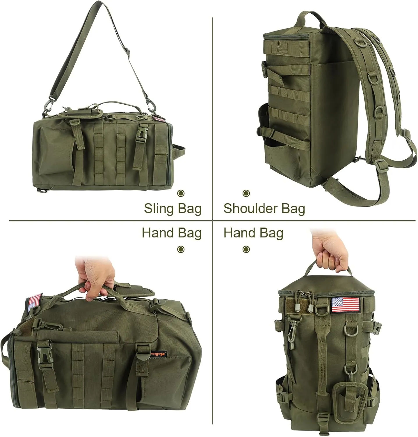 Fishing Backpack Tackle Bag, Fishing Backpack with Rod Holders Large Storage Fishing Tackle Box Backpack, Fishing Rod Bag for Carrying Fishing Gear and Equipment, Fishing Gifts for Men, RBG02