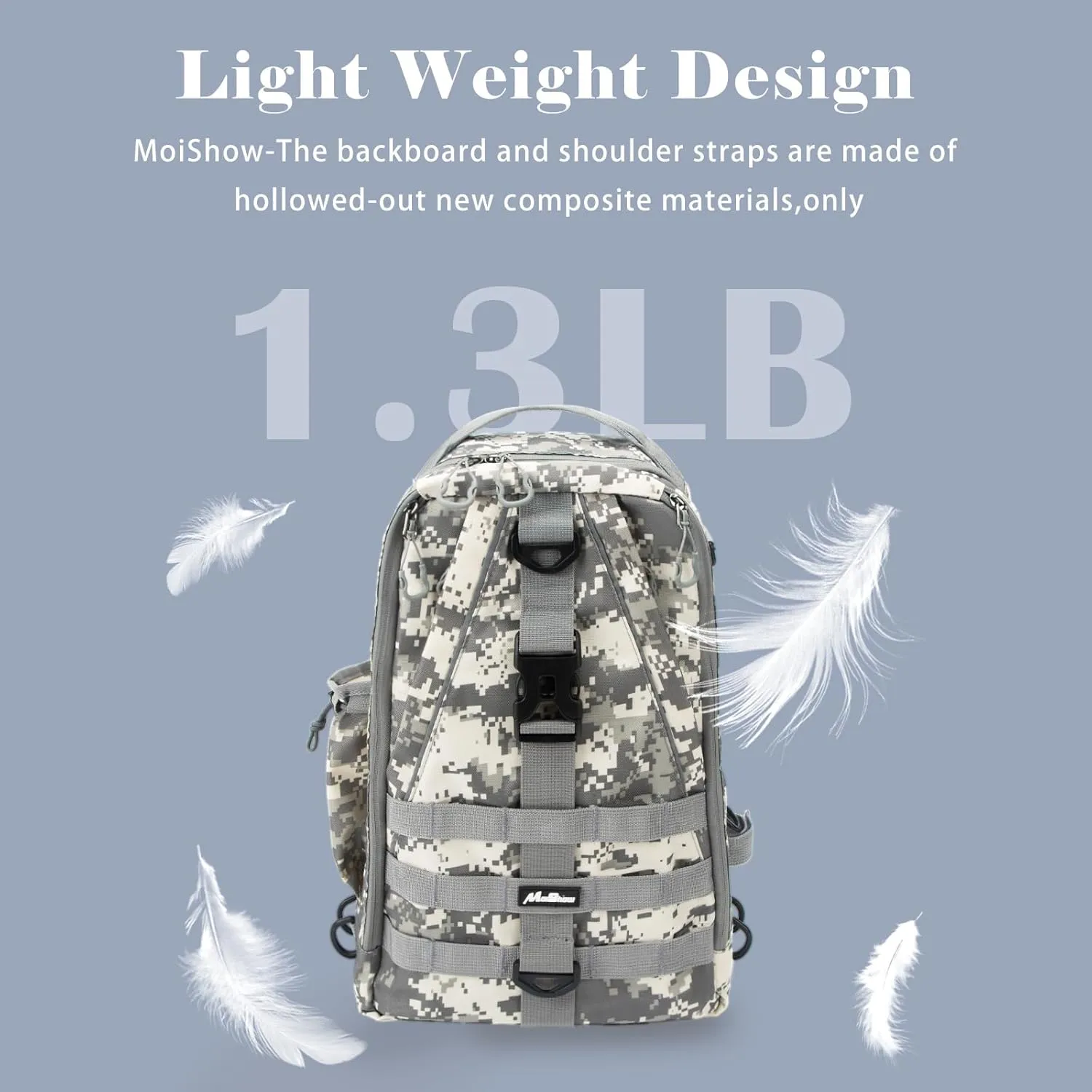 Fishing Backpack with Rod Holder and Tackle Box