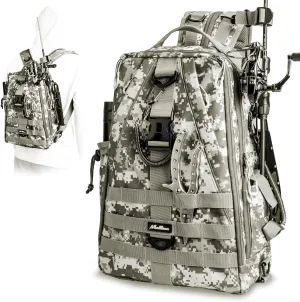 Fishing Backpack with Rod Holder and Tackle Box