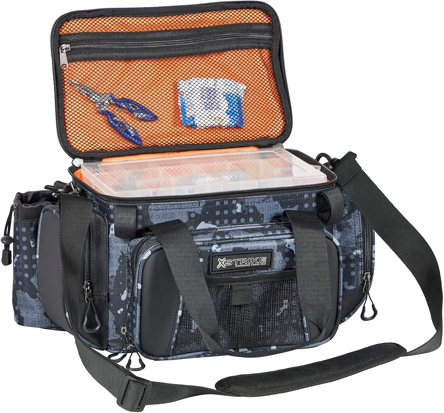 Fishing Bag - Waterproof Storage with 4 3600 Tackle Box, Saltwater & Freshwater Shoulder Bag for Camping, Hunting, Hiking, Travel