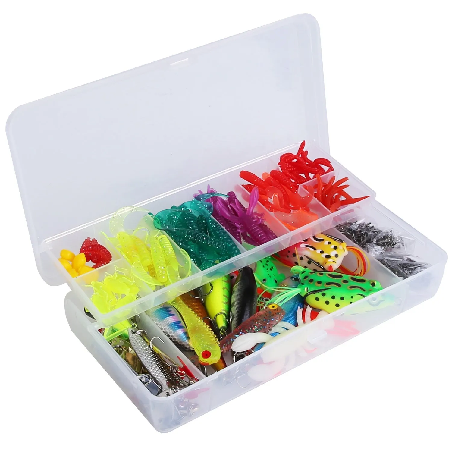 Fishing Baits & Tackle Box Kit – Lifelike Lures for Saltwater & Freshwater