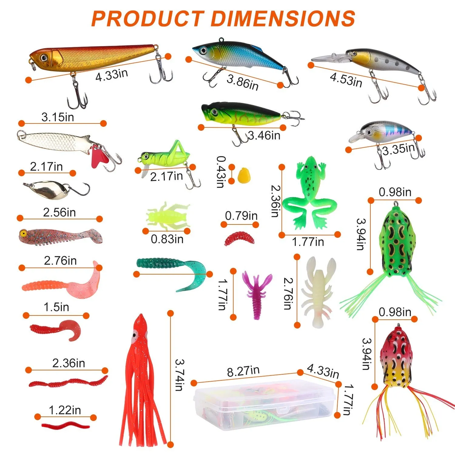 Fishing Baits & Tackle Box Kit – Lifelike Lures for Saltwater & Freshwater