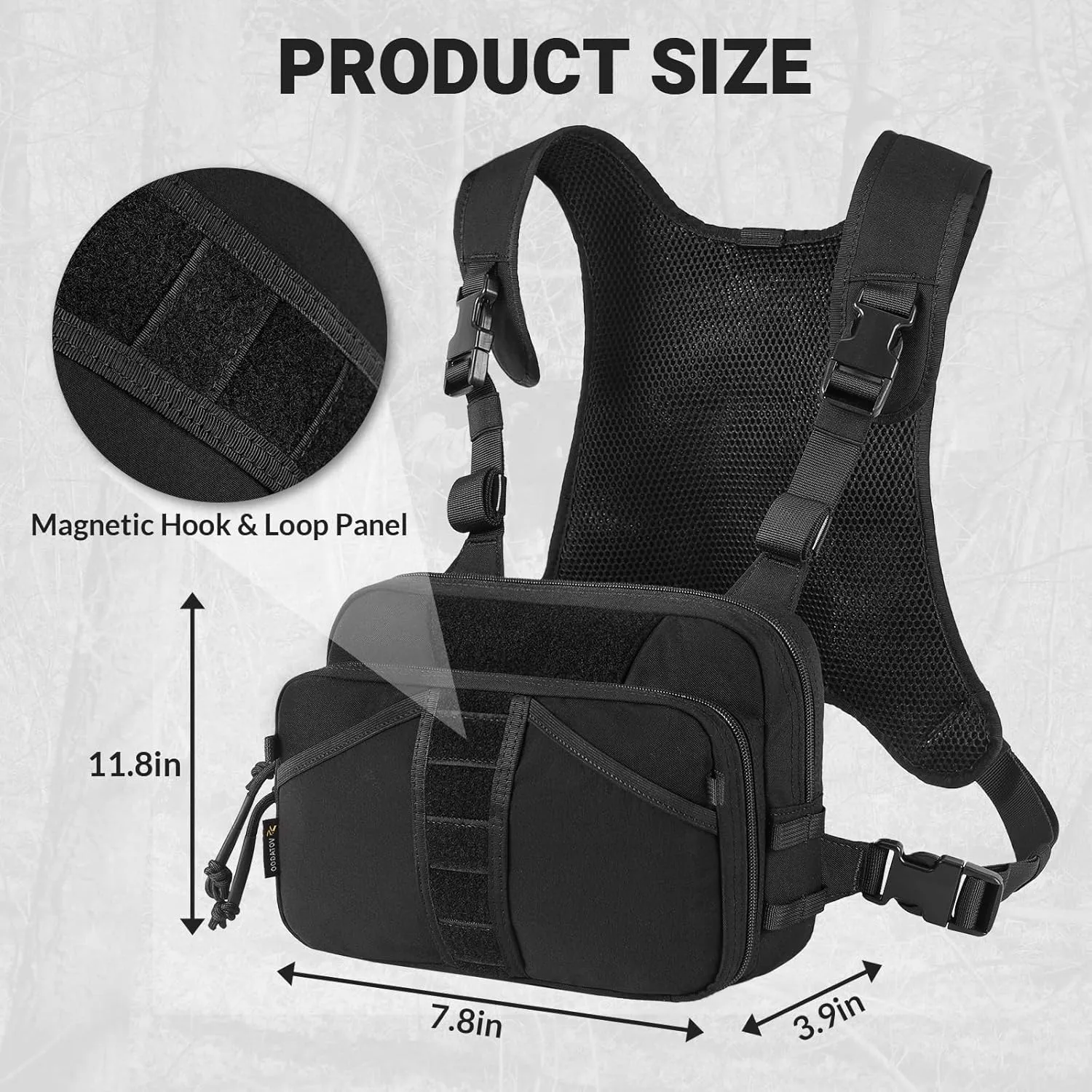 Fishing Chest Pack, Fly Fishing Bag for Men and Women, Tackle and Fly Boxes Storage Pack, Hunting Binocular Pack