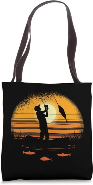 Fishing fishing rod fishing pole Fisherboat fishing Tote Bag