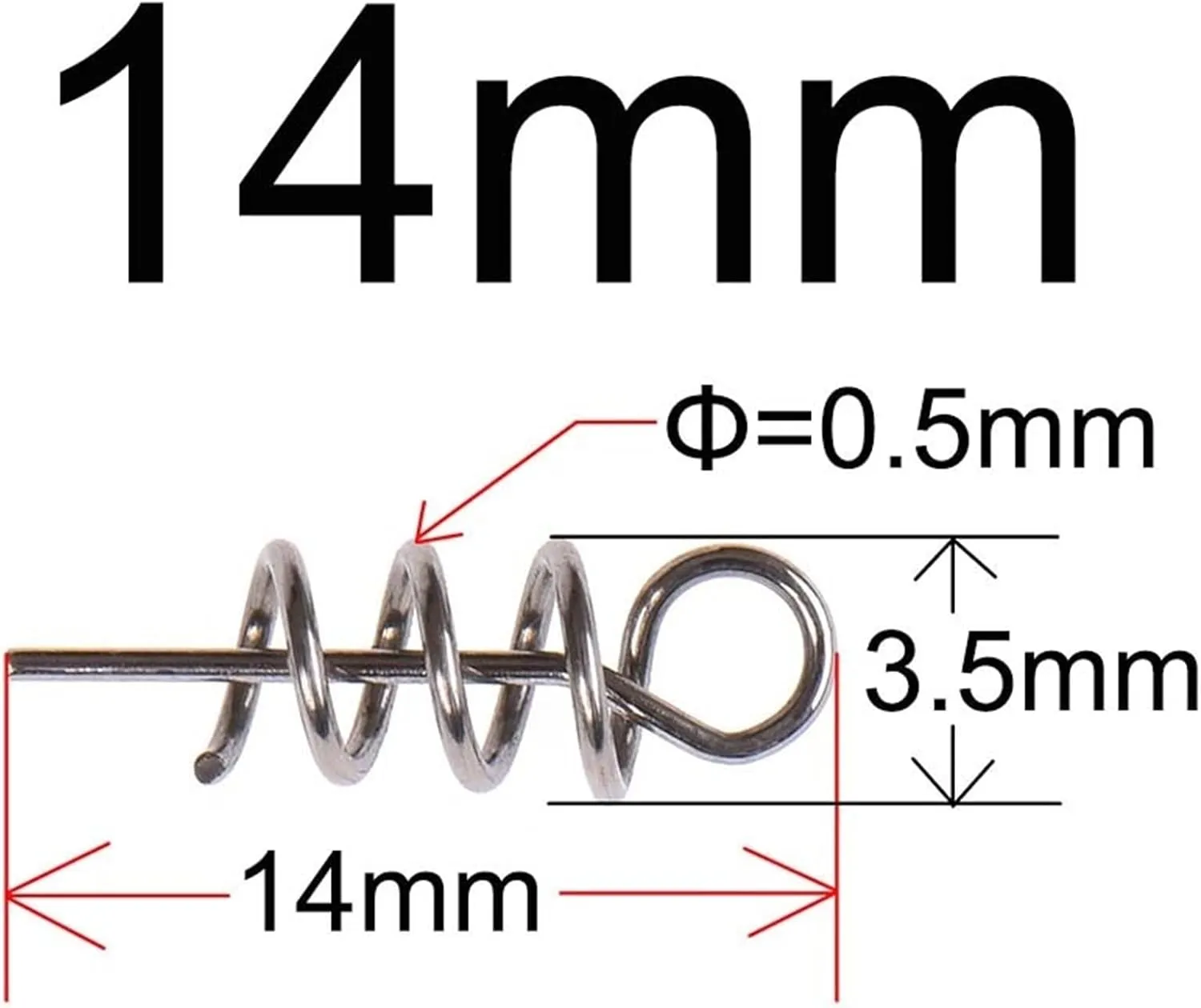 Fishing Hooks 20/40/100 Pcs/Lot Stainless Steel Spring Lock Pin Fishing Pin Screw Crank Hook Spring Twist Lock Fishing Connector Swivel Snap Soft Lure Tackle Fishing Accessories