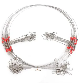 Fishing Leaders Stainless Steel Fishing Rigs Fishing Gear Tackle High-Strength Fishing Wire, with Swivel Snaps Beads for Lures Bait Hooks