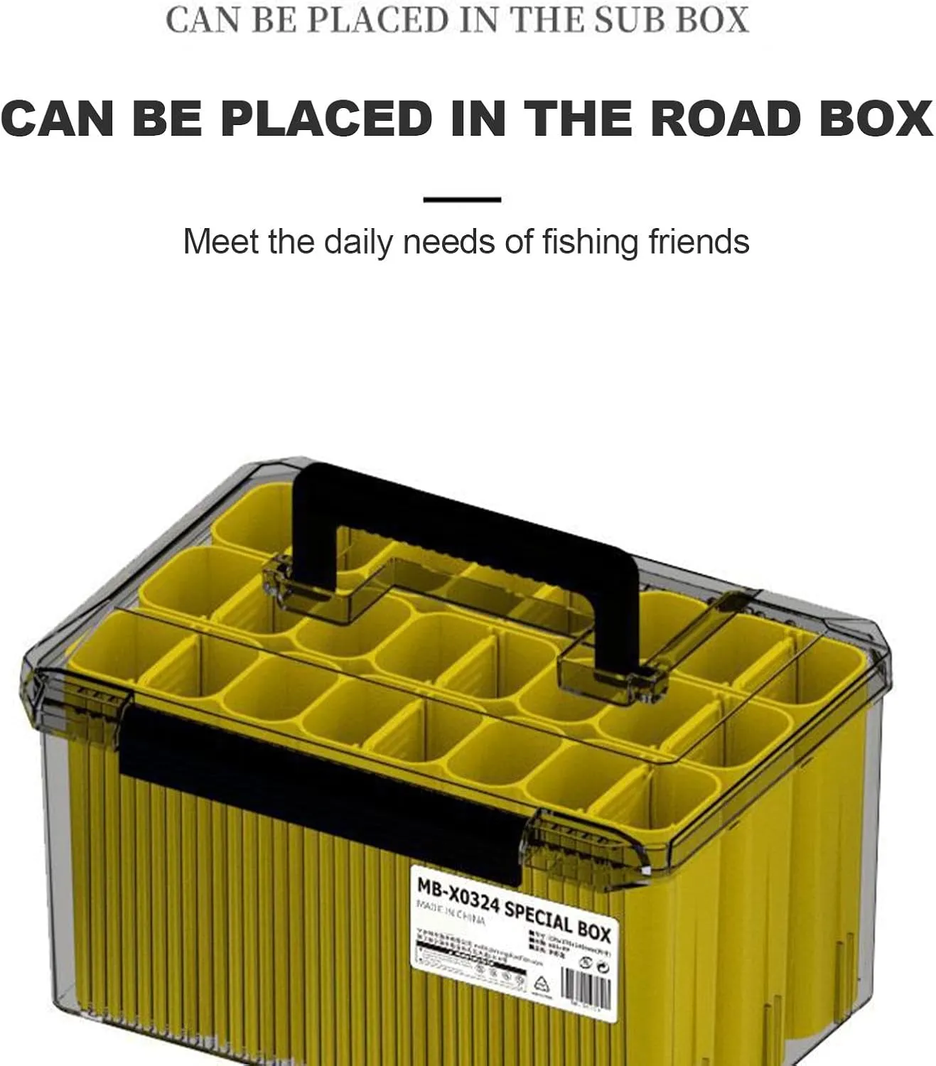 Fishing Lure Box - Waterproof Tackle Box | Large Capacity Fishing Lure Organizer | Fishing Tackle Storage Trays | Tackle Box Organizer | Airtight Tackle Tray For Fishing, MB-X0324