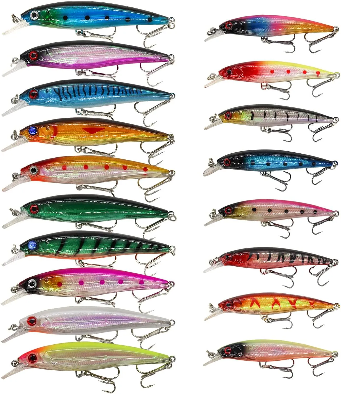 Fishing Lures Kit Set, Baits Tackle Including Crankbaits, Topwater Lures, Spinnerbaits, Worms, Jigs, Hooks, Tackle Box and More Fishing Gear Lures for Bass Trout