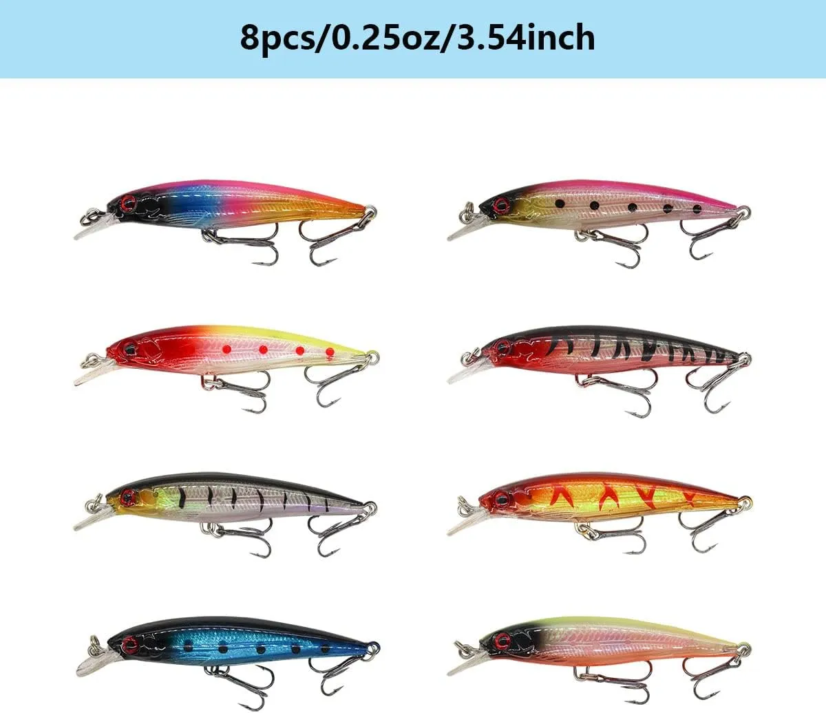 Fishing Lures Kit Set, Baits Tackle Including Crankbaits, Topwater Lures, Spinnerbaits, Worms, Jigs, Hooks, Tackle Box and More Fishing Gear Lures for Bass Trout