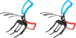 Fishing Pliers Metal Fish Clamp Tong Grip Tackle Tool Forceps For Catch Fish Fishing Accessories Metal Fish Clamp Ice Sled (A*2, One Size*2)