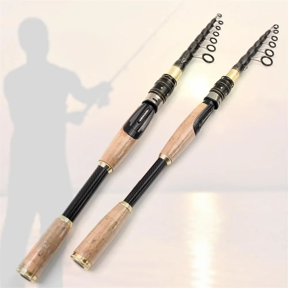 Fishing Poles Multifunction Fishing Rod Carbon Carp Rod Portable Travel Fishing Tackle Pesca Surfing Fishing Rod Telescopic Fishing Rod(240CM 7.87FT)