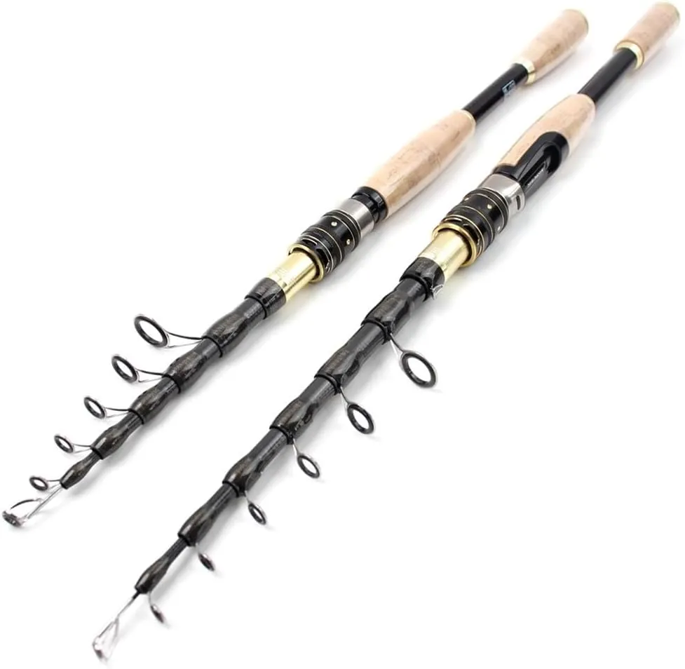 Fishing Poles Multifunction Fishing Rod Carbon Carp Rod Portable Travel Fishing Tackle Pesca Surfing Fishing Rod Telescopic Fishing Rod(240CM 7.87FT)