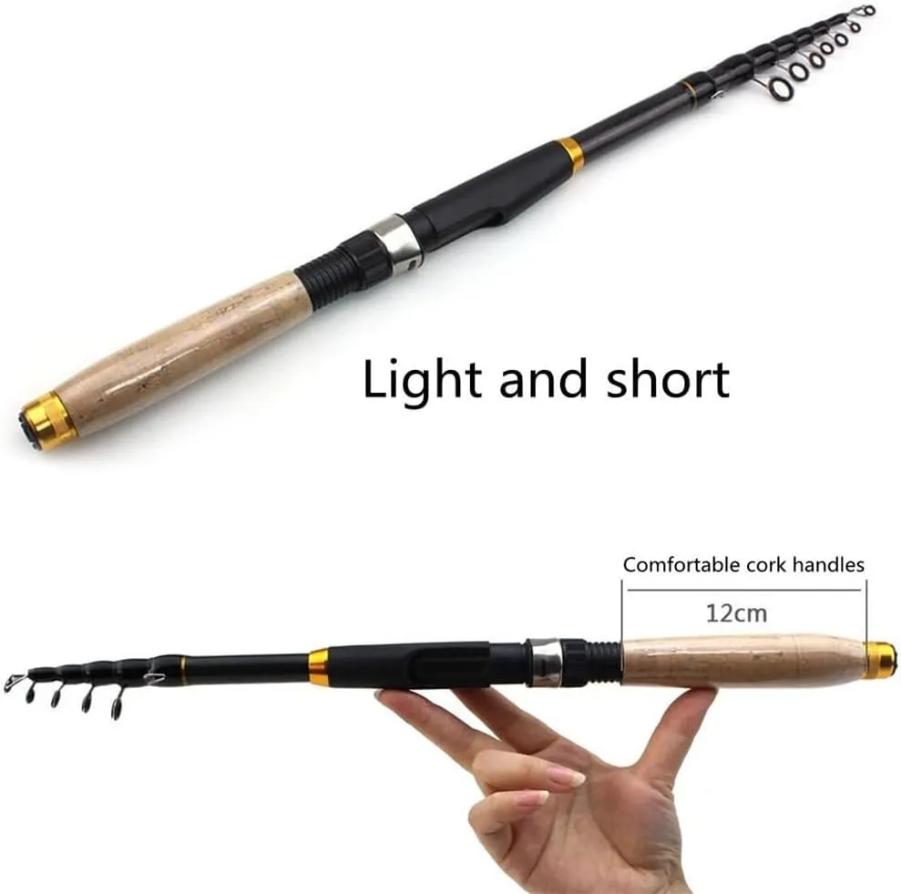 Fishing Poles Multifunction Fishing Rod Carbon Fishing Fish Pole Telescopic Travel Fishing Rod Ultrashort Fishing Tackle Telescopic Fishing Rod(3.6m)