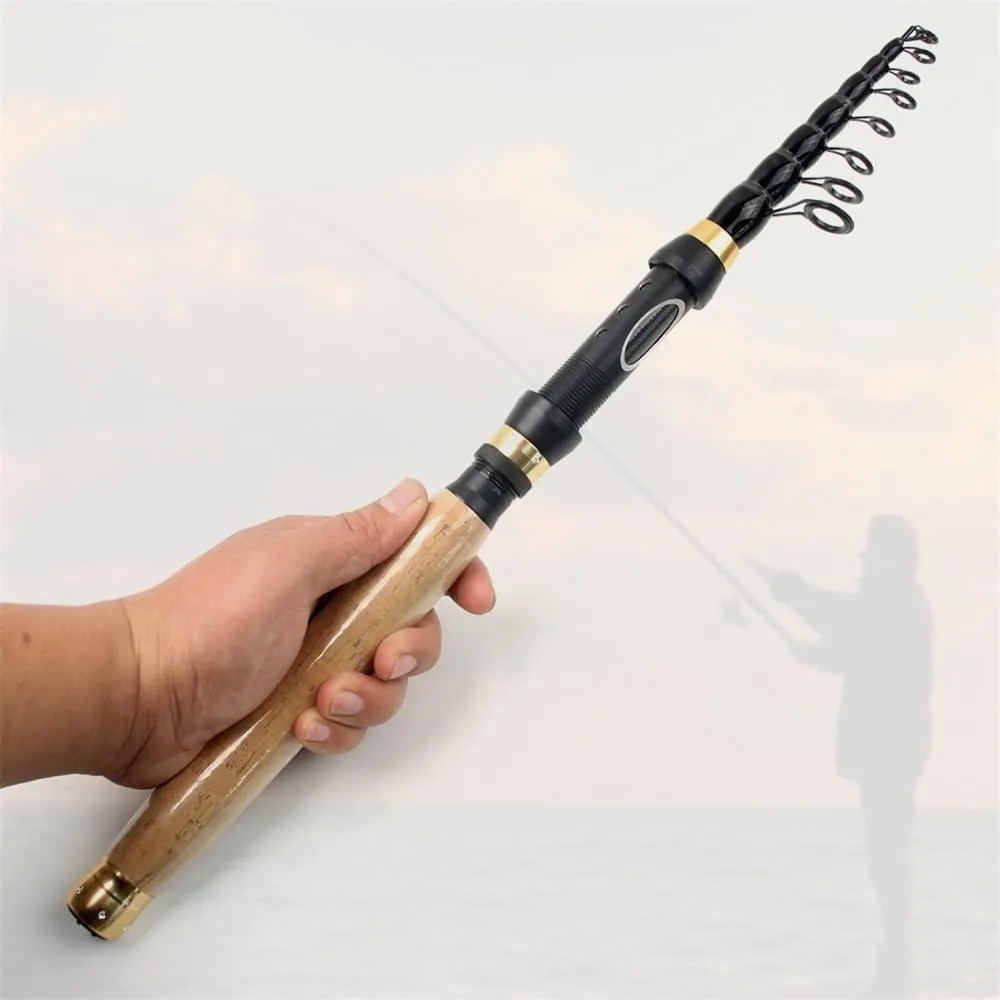 Fishing Poles Multifunctional Portable Lure Fishing Rod Telescopic Carp Pole Fishing Tackle Pocket Travel Fishing Rod Telescopic Fishing Rod(2.7m)