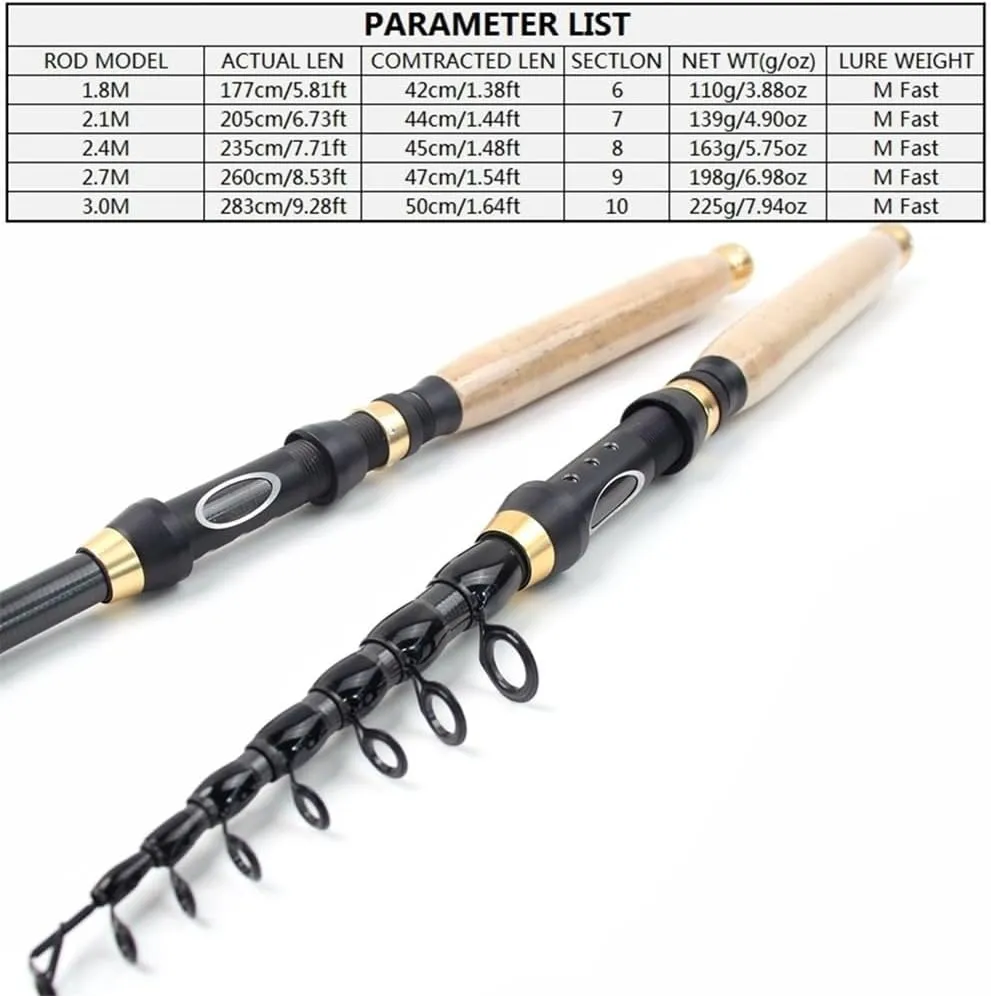 Fishing Poles Multifunctional Portable Lure Fishing Rod Telescopic Carp Pole Fishing Tackle Pocket Travel Fishing Rod Telescopic Fishing Rod(2.7m)
