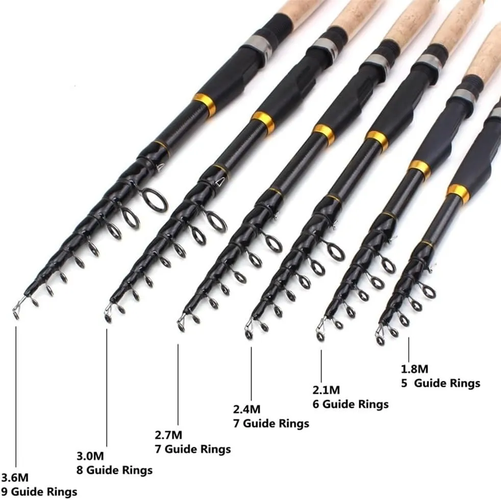 Fishing Rod Multifunction Fishing Rod Carbon Fishing Fish Pole Telescopic Travel Fishing Rod Ultrashort Fishing Tackle Portable Fishing Pole(3.0m)