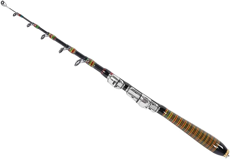 Fishing Rod, Telescopic Carbon Sea Rod Portable Pole Support Tackle Supplie Hand Fishing Accessory for Beginner