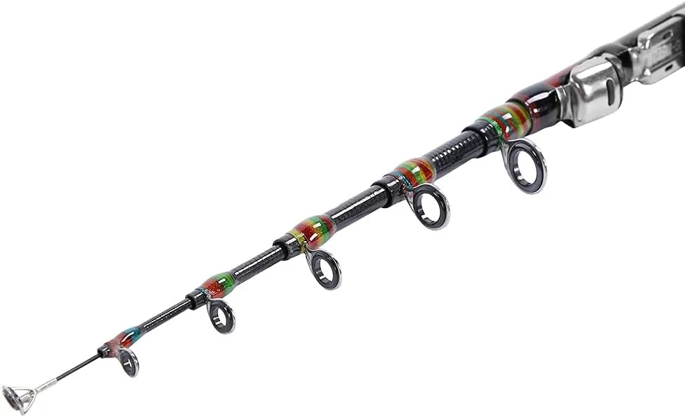 Fishing Rod, Telescopic Carbon Sea Rod Portable Pole Support Tackle Supplie Hand Fishing Accessory for Beginner