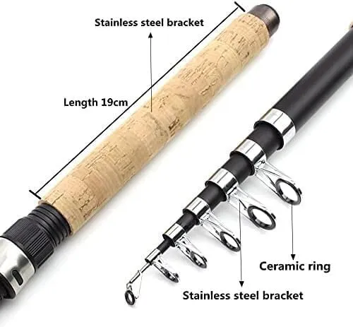 Fishing Rods Telescopic Fishing Rods Marine Spinning Rods Wooden Handle Fishing Rods