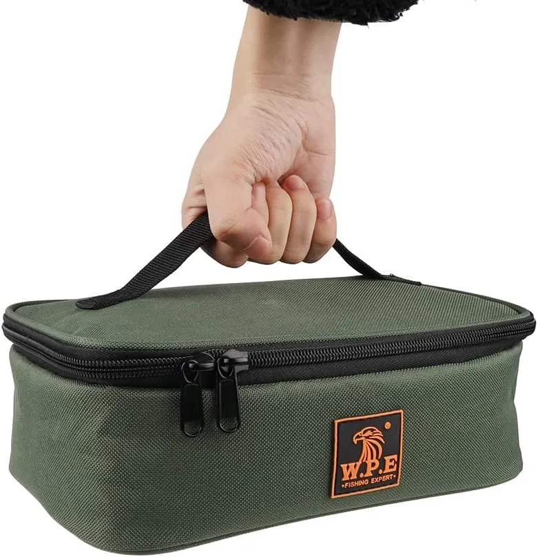 Fishing Tackle Bag Fishings Lure Reel Storage Bag Fishing Gear Storage Accessories Carry Bag for Saltwater or Freshwater (L)