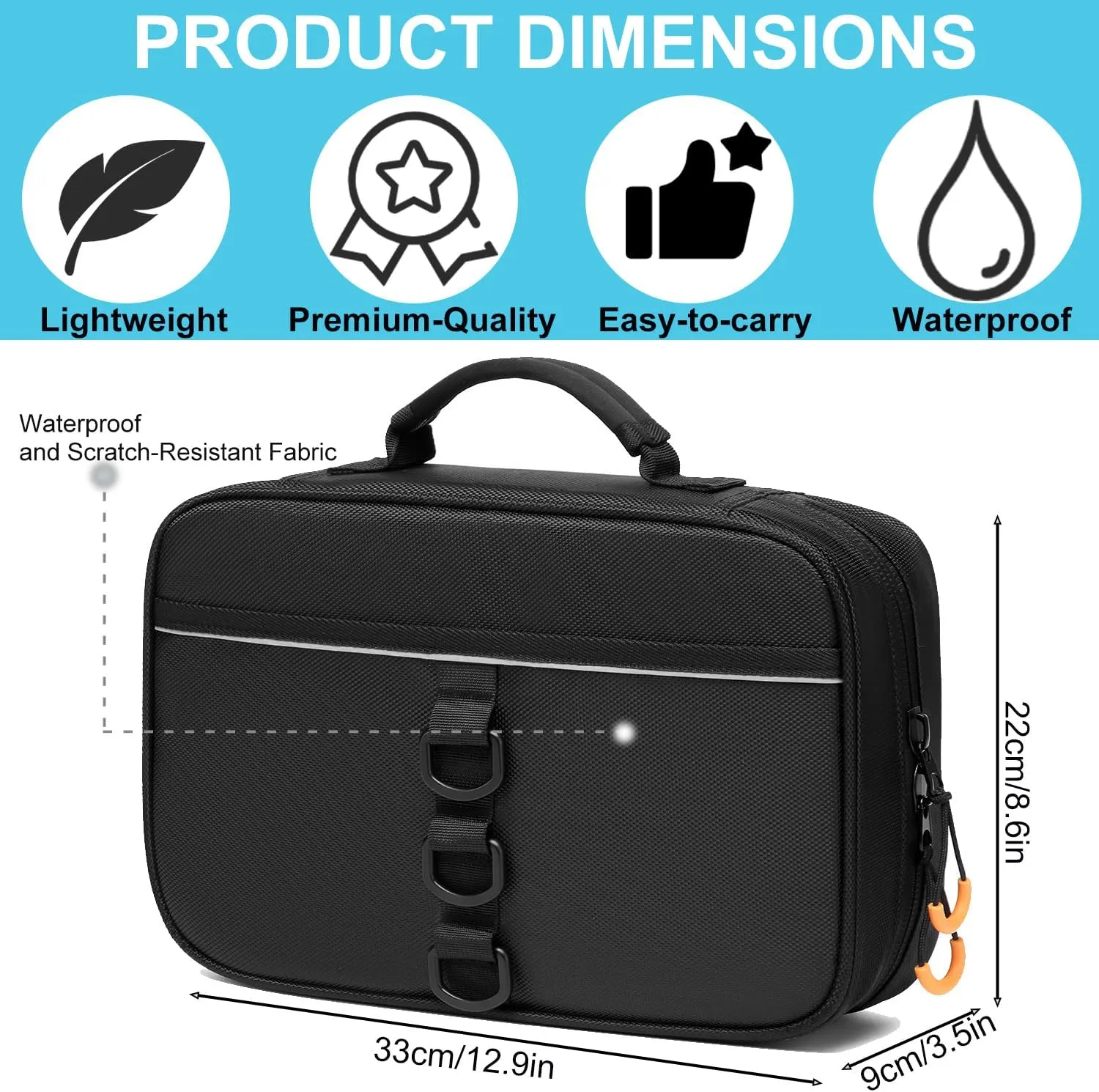 Fishing Tackle Bag soft Bait Binder Utility Bait Bass Lure Storage Bag with 4 Single Pocket Sleeves and 2 Double Pocket Sleeves Fishing Tackle Box