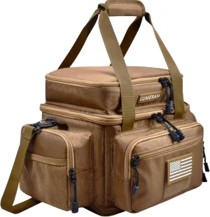 Fishing Tackle Box Bag with Multiple Organized Storage Pockets and Soft Padded Shoulder Strap — Fits 6 Tackle Boxes — Perfect Fishing Tackle Bag for Saltwater or Freshwater Fishing