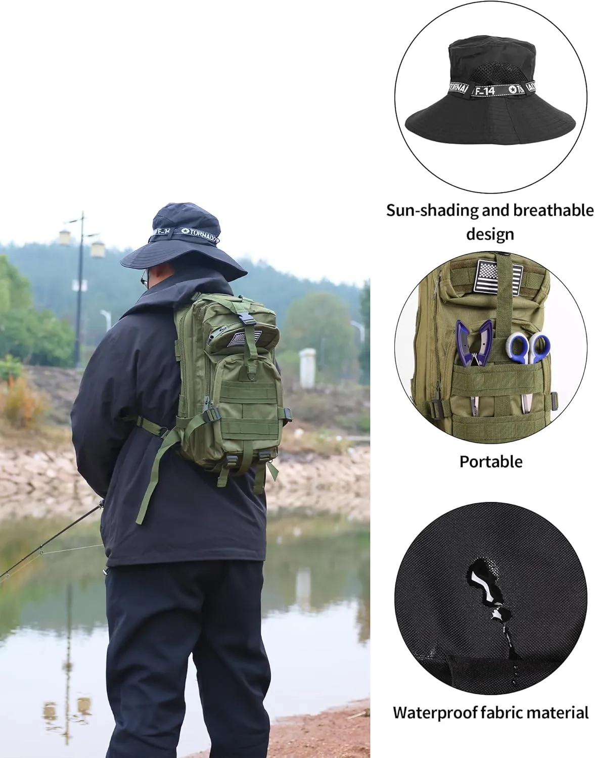 Fishing Tool Kit - 112pcs Fishing Gear & Equipment, Fish Pliers, Hook Remover, Scale, Scissors, Lip Gripper, Lures