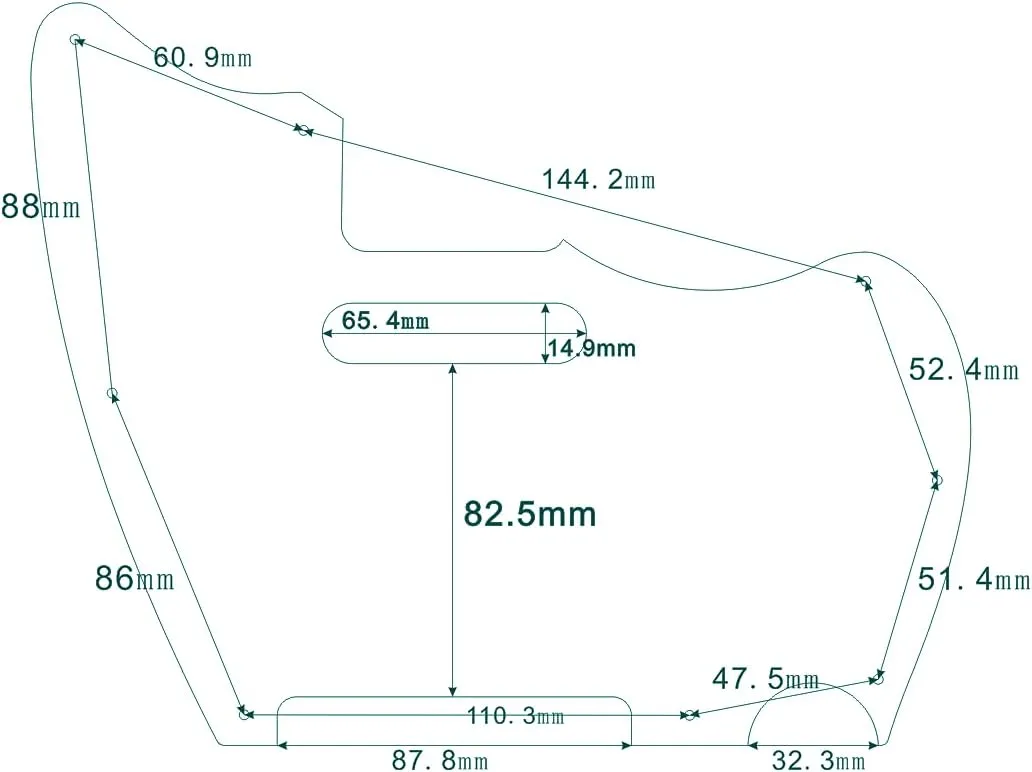 Fits Fender Warmoth MJT Telemaster Jazzcaster Style Guitar Pickguard (1 Ply White)