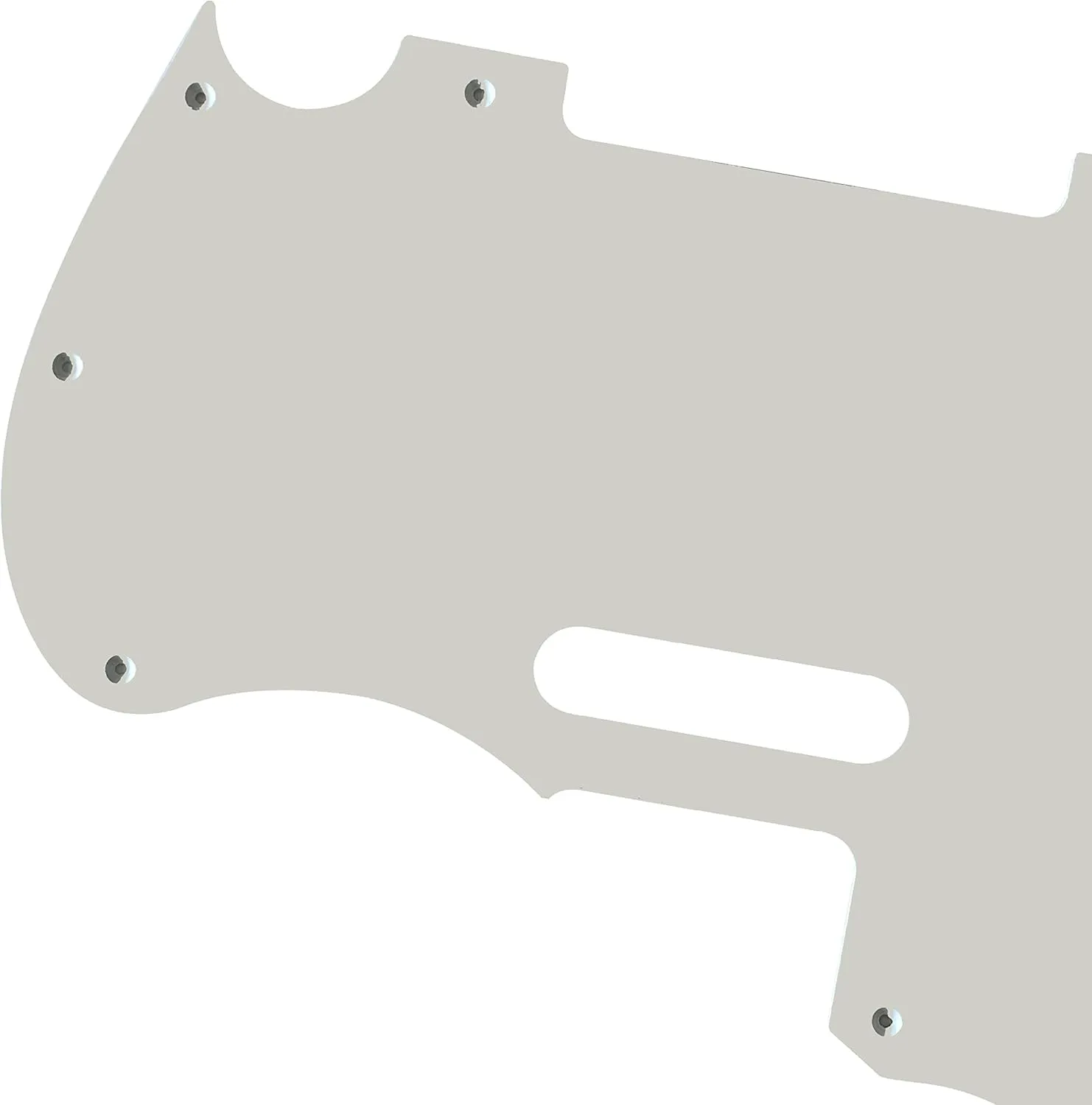 Fits Fender Warmoth MJT Telemaster Jazzcaster Style Guitar Pickguard (1 Ply White)