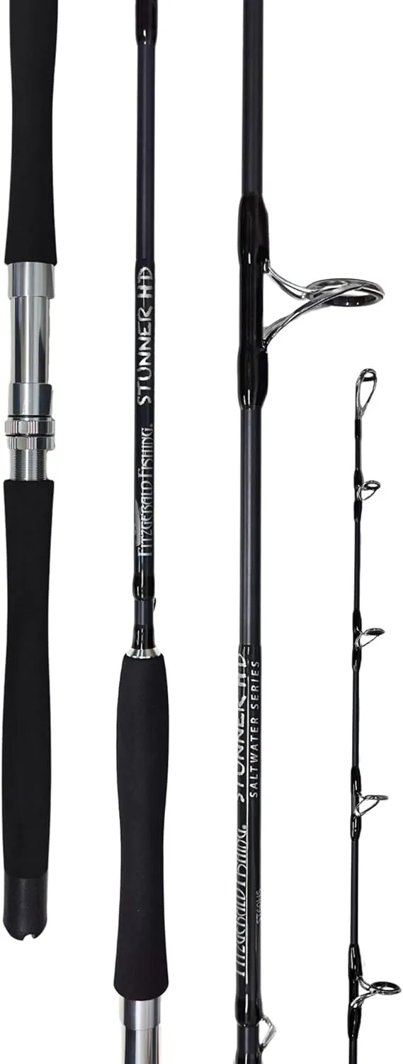 Fitzgerald Fishing Stunner HD Saltwater Series from 6’0”, 7’0” & 8'0” Heavy, X-Heavy & XX-Heavy Spinning Offshore Rods Great for Snook, Tarpon, Cobia, Snapper, Grouper, Dolphin