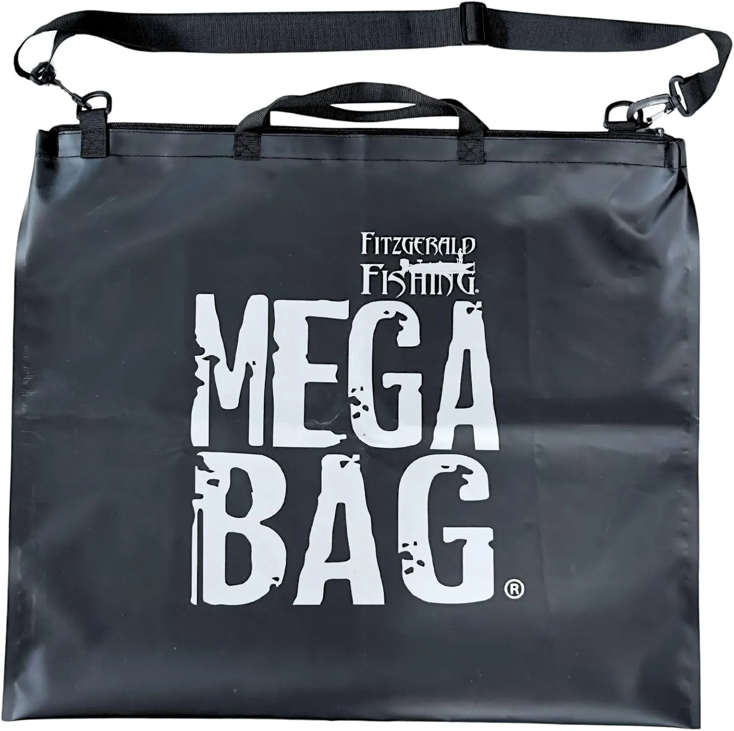 Fitzgerald Fishing Tournament Weigh in Fish Bag - Heavy Duty Fish Bags That Transport Fish Safely, are Leak and Rip Resistant, Include Zipper Closure - Mega Bag Logo