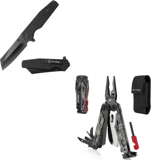 FLISSA Pocket Knife & 18 in 1 Camo Multitool Pliers